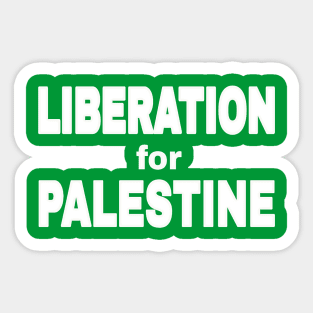 LIBERATION FOR PALESTINE - White - Back Sticker